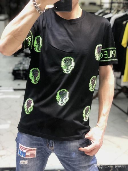 eu summer new fashion men's t-shirt cotton casual printing short sleeve round neck t-shirt white black pp1
eu summer new fashion men's t-shirt cotton casual printing short sleeve round neck t-shirt white black pp1