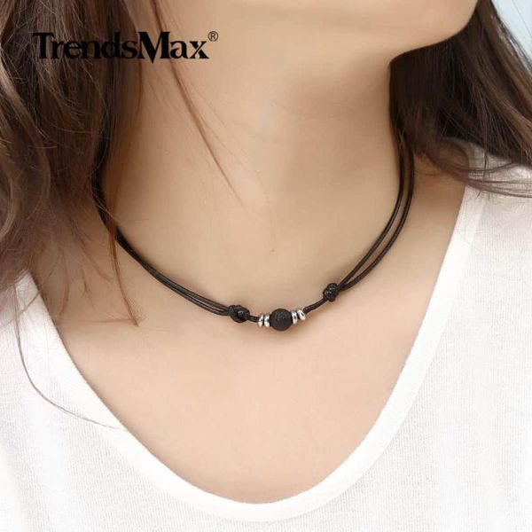 1.5mm lava rock stone choker necklace handmade leather chain adjustable length mens womens 8mm 10mm wholesale jewelry dnm18, Silver
1.5mm lava rock stone choker necklace handmade leather chain adjustable length mens womens 8mm 10mm wholesale jewelry dnm18, Silver