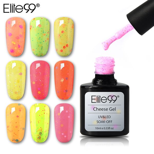 

elite99 10ml cheese candy uv led gel polish base coat needed soak off nail lacquer gel varnish semi permanent nail polishes, Red;pink