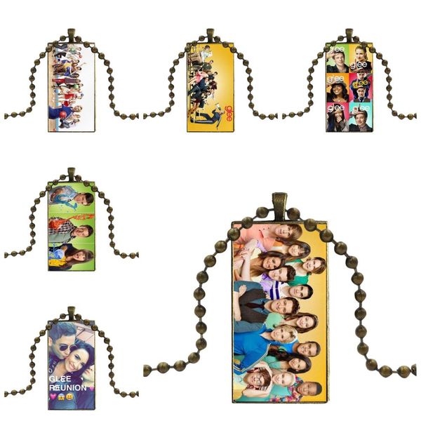glee character for valentine's day gift fashion glass cabochon pendant necklace with women bronze plated statement jewelry, Silver
glee character for valentine's day gift fashion glass cabochon pendant necklace with women bronze plated statement jewelry, Silver
