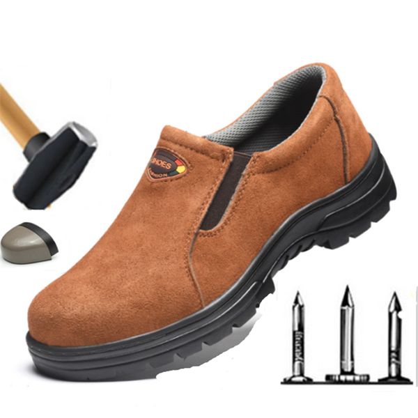 genuine leather breathable men's work safety shoes indestructible non-slip boots men's steel toe cap tactical trekking sneakers, Black
genuine leather breathable men's work safety shoes indestructible non-slip boots men's steel toe cap tactical trekking sneakers, Black