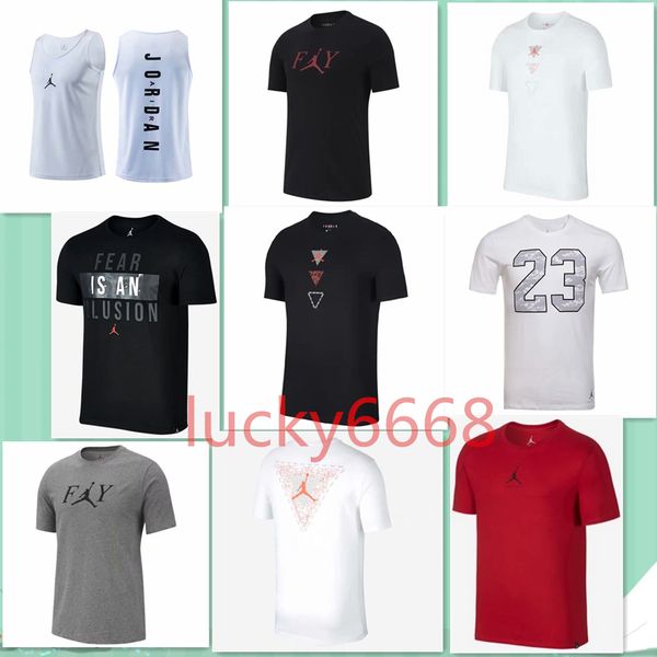 fans t-shirt man jordam basketball jersey tees, Black