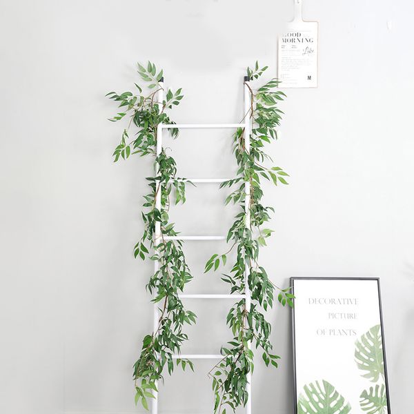 1pc 1.7m green artificial fake hanging vine plant leaves garland home garden wall decoration
1pc 1.7m green artificial fake hanging vine plant leaves garland home garden wall decoration