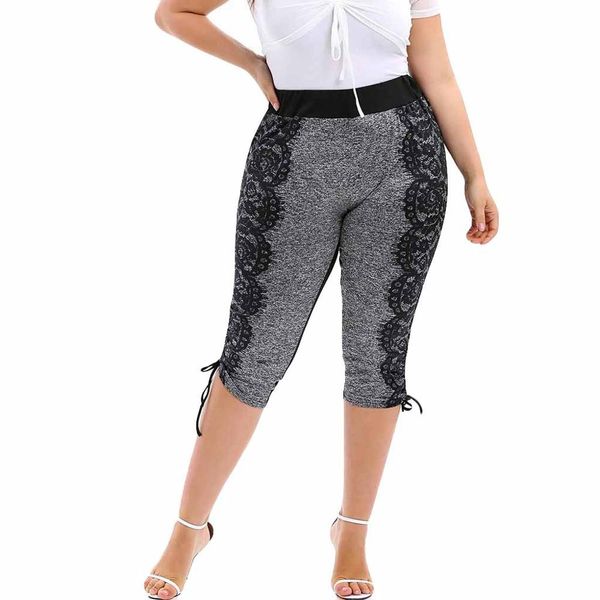 summer fashionable womens plus size high waist yoga shorts fitness leggings lace stitching calf length sport pants for ladies, White;red
summer fashionable womens plus size high waist yoga shorts fitness leggings lace stitching calf length sport pants for ladies, White;red