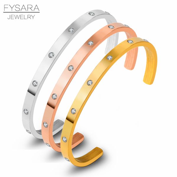 fysara elegant zirconia crystals cuff bracelets & bangles women jewelry stainless steel gold bangles men luxury love pulseiras, Black
fysara elegant zirconia crystals cuff bracelets & bangles women jewelry stainless steel gold bangles men luxury love pulseiras, Black