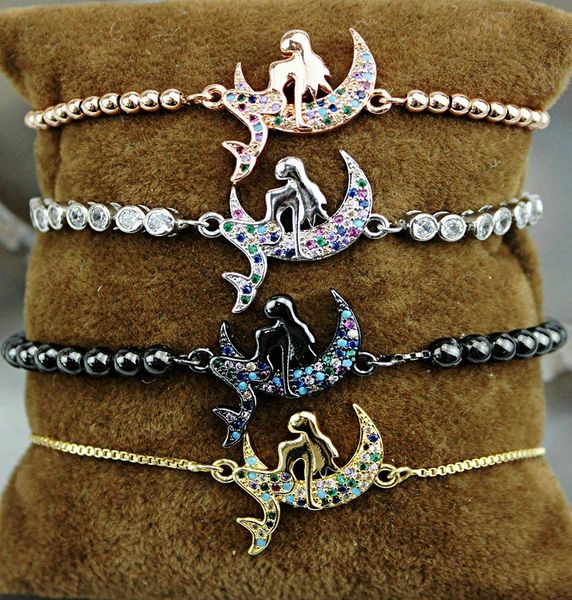 10pcs/lot romantic mermaid styling cz bracelet, adjustable cubic zircon charm jewelry, fashion accessories jewelry, Black
10pcs/lot romantic mermaid styling cz bracelet, adjustable cubic zircon charm jewelry, fashion accessories jewelry, Black