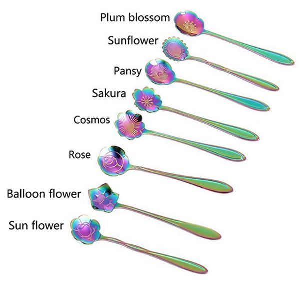 1pc colorful flower spoon long handled stainless steel coffee spoon ice cream dessert tea spoon for picnic kitchen accessories
1pc colorful flower spoon long handled stainless steel coffee spoon ice cream dessert tea spoon for picnic kitchen accessories
