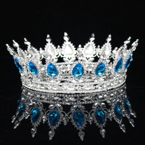 silver blue queen king bridal tiara crowns bride prom crystal headpiece women hair ornaments wedding head jewelry accessories, Golden;white
silver blue queen king bridal tiara crowns bride prom crystal headpiece women hair ornaments wedding head jewelry accessories, Golden;white