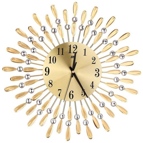15 inch 3d large wall clock shiny rhinestone sun style modern living room decor (gold
15 inch 3d large wall clock shiny rhinestone sun style modern living room decor (gold