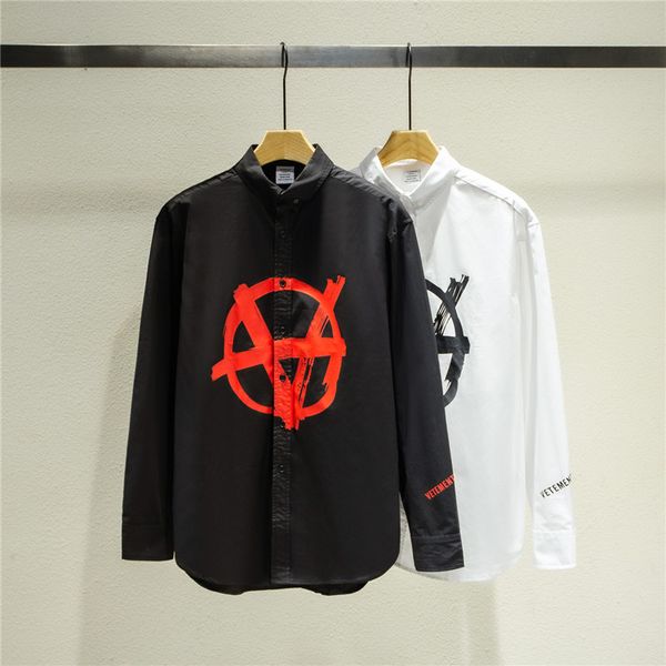 20ss summer new black white long sleeved shirt men streetwear hip hop big v full casual shirts, White;black
20ss summer new black white long sleeved shirt men streetwear hip hop big v full casual shirts, White;black