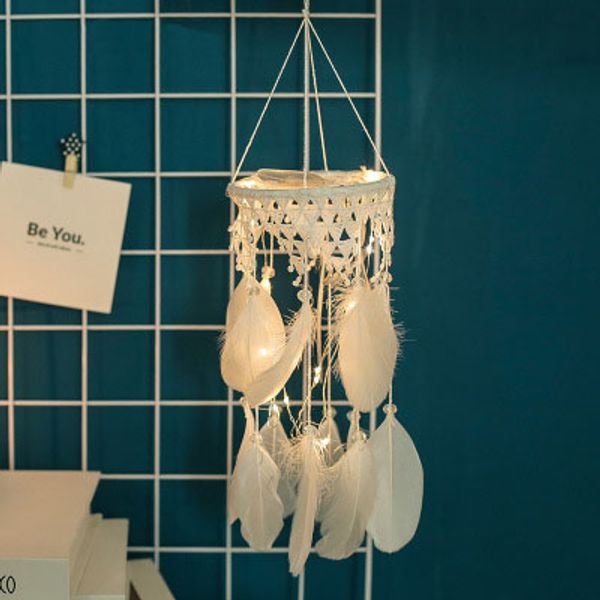 Goodnight Dream catcher can be luminous hanging decoration wind bell girl heart creative handmade feather adornment
Goodnight Dream catcher can be luminous hanging decoration wind bell girl heart creative handmade feather adornment