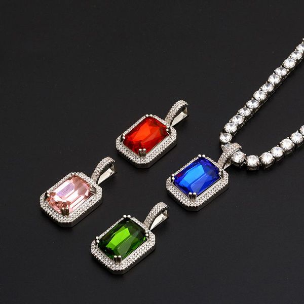 men and women hip hop rap colorful glass stone pendant necklace colored square gemstone pendant 3a hao stone full diamond necklace fashion j, Silver
men and women hip hop rap colorful glass stone pendant necklace colored square gemstone pendant 3a hao stone full diamond necklace fashion j, Silver