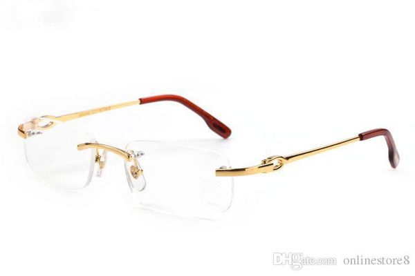 new fashion men optical frame glasses rimless gold metal buffalo horn eyewear clear lenses sunglasses occhiali lentes lunette de soleildr35, White;black
new fashion men optical frame glasses rimless gold metal buffalo horn eyewear clear lenses sunglasses occhiali lentes lunette de soleildr35, White;black