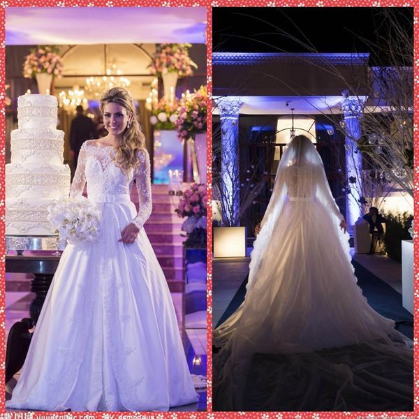 vintage bateau long sleeves lace a-line wedding dresses 2020 bridal gowns custom zipper back with button robe de mariee, White
vintage bateau long sleeves lace a-line wedding dresses 2020 bridal gowns custom zipper back with button robe de mariee, White