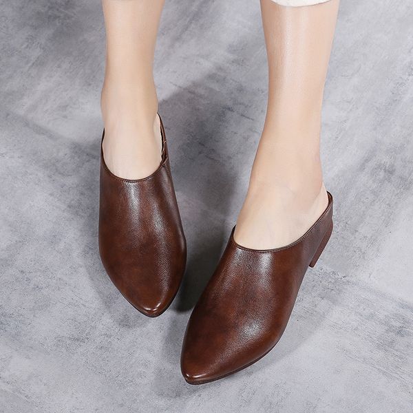 women's sandals summer shoes platform ootwear wedge footwear women leather mules 2019 pointed toe summer shoes slip on gray gen, Black
women's sandals summer shoes platform ootwear wedge footwear women leather mules 2019 pointed toe summer shoes slip on gray gen, Black