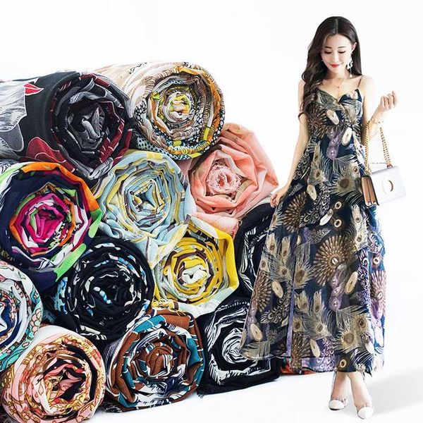 chiffon fabric 1 meter *150cm floral prints soft georgette 75d dress/clothes shirt sewing, Black;white
chiffon fabric 1 meter *150cm floral prints soft georgette 75d dress/clothes shirt sewing, Black;white