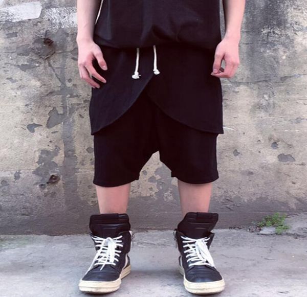 27-42 2019 spring male new fashion personality custom casual double-layer stitching low-cut culottes, Black
27-42 2019 spring male new fashion personality custom casual double-layer stitching low-cut culottes, Black