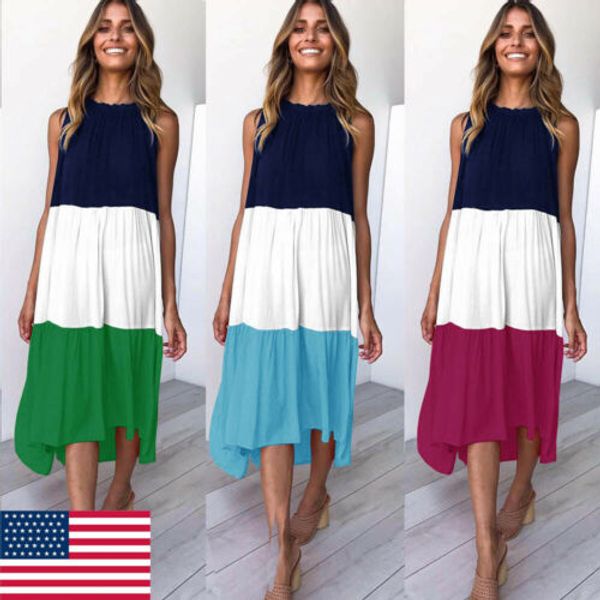 2019 fashion patchwork dress women summer boho sleeveless maxi dress evening party beach loose sundress, Black;gray
2019 fashion patchwork dress women summer boho sleeveless maxi dress evening party beach loose sundress, Black;gray