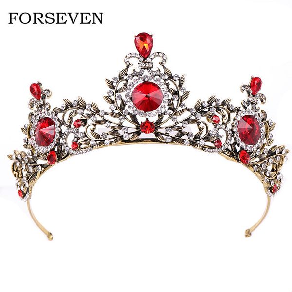 baroque red crytal bridal tiaras rhinestone diadem crystal queen crowns vintage gold wedding hair accessories for bride, Golden;white
baroque red crytal bridal tiaras rhinestone diadem crystal queen crowns vintage gold wedding hair accessories for bride, Golden;white