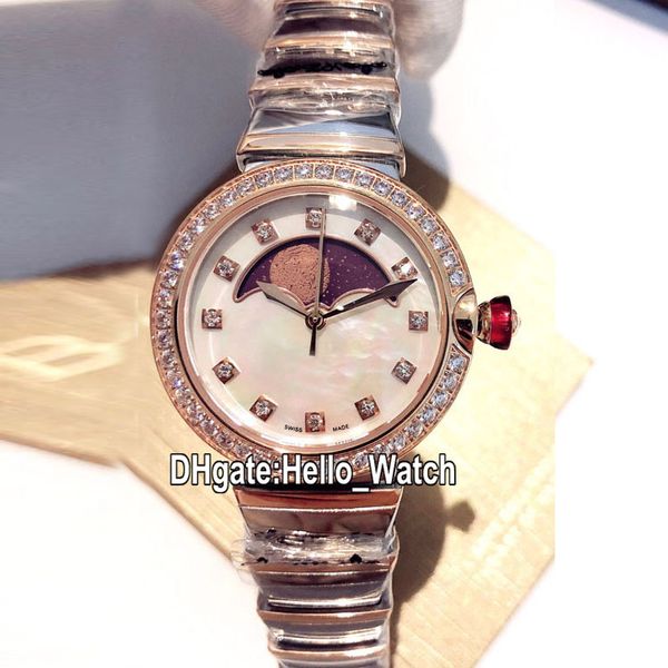 new lvcea 102686 red moon phase white conch dial swiss quartz womens watch sapphire two tone rose gold bracelet diamond bezel lday watches, Slivery;brown
new lvcea 102686 red moon phase white conch dial swiss quartz womens watch sapphire two tone rose gold bracelet diamond bezel lday watches, Slivery;brown