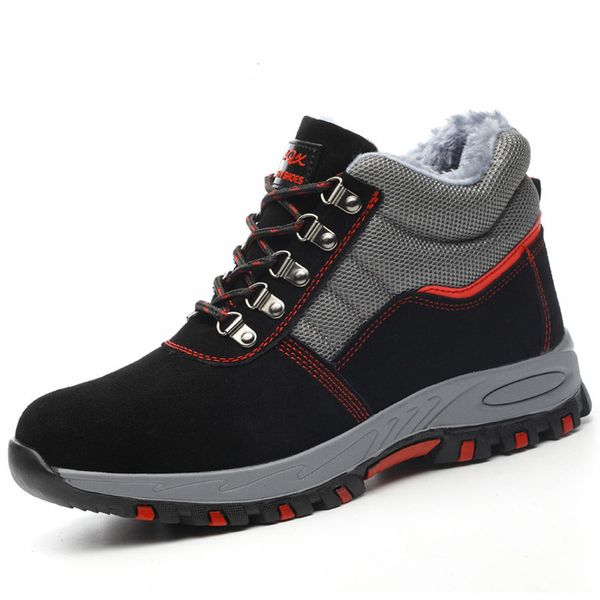 men's fashion plus size steel toe covers work safety warm plush shoes worker builder cotton shoe winter snow security ankle boot, Black
men's fashion plus size steel toe covers work safety warm plush shoes worker builder cotton shoe winter snow security ankle boot, Black