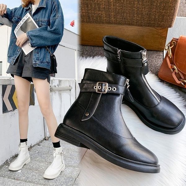 warm plush winter boots solid black leather boots female metal buckle zipper ankle for women shoes woman plus size
warm plush winter boots solid black leather boots female metal buckle zipper ankle for women shoes woman plus size