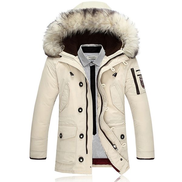 winter down jacket men windbreaker -20 degree thick warm white duck down coat men's snow parka overcoat fur hooded warm parkas, Black
winter down jacket men windbreaker -20 degree thick warm white duck down coat men's snow parka overcoat fur hooded warm parkas, Black