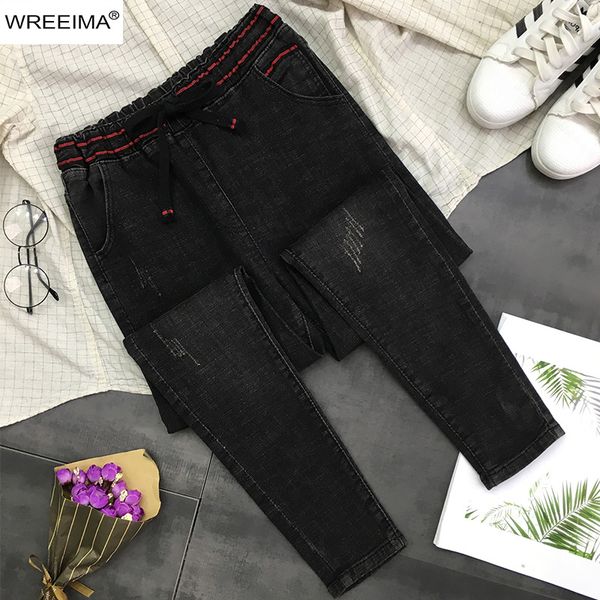 unique design women denim pants striped pockets boyfriend drawstring bow ankle length casual long jeans elegant pants z934, Blue
unique design women denim pants striped pockets boyfriend drawstring bow ankle length casual long jeans elegant pants z934, Blue