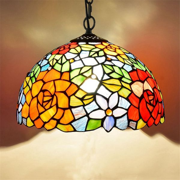 american country pastoral creative glass lamp tiffany stained glass retro restaurant chandelier red rose 12-inch lighting tf051
american country pastoral creative glass lamp tiffany stained glass retro restaurant chandelier red rose 12-inch lighting tf051