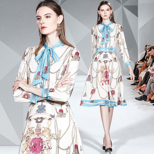 2020 button shirt designer dress long sleeve women bow party prom ladies floral runway dress elegant casual printed office dresses, Black;pink
2020 button shirt designer dress long sleeve women bow party prom ladies floral runway dress elegant casual printed office dresses, Black;pink