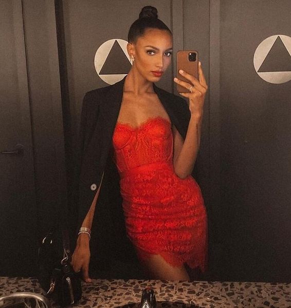 2020 women strapless lace red bandage dress long evening celebrity bodysuit chic dress vestido, White;black
2020 women strapless lace red bandage dress long evening celebrity bodysuit chic dress vestido, White;black