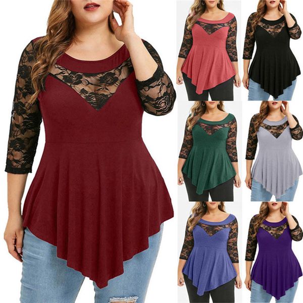 women plus size shirts flame lace panelled pullover long sleeve asymmetrical spring clothes fashion clubwear casual hoodies 2560, White
women plus size shirts flame lace panelled pullover long sleeve asymmetrical spring clothes fashion clubwear casual hoodies 2560, White