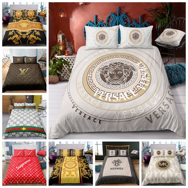 

king size bedding set luxury fashionable high end duvet cover set  twin full single double super soft bed cover with pillowcase