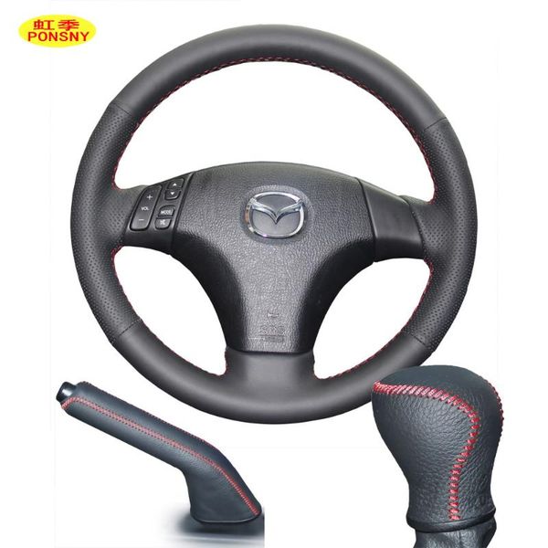 ponsny car steering/gear/handbrake genuine leather covers case for 3 2008-2010 5 6 auto hand-stitched black cover
ponsny car steering/gear/handbrake genuine leather covers case for 3 2008-2010 5 6 auto hand-stitched black cover