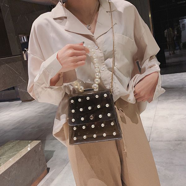 2020 new shoulder bag women's casual fashion korean version transparent handbag ladies pearl bag
2020 new shoulder bag women's casual fashion korean version transparent handbag ladies pearl bag