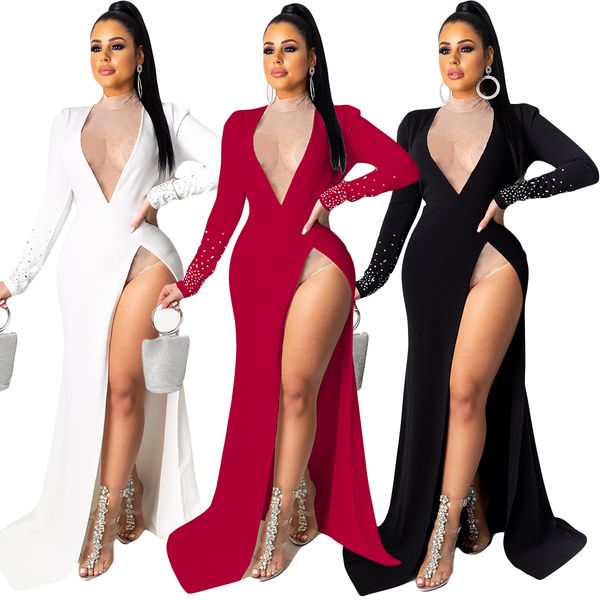 yy5125 women's clothing wholesale v-neck diamond long-sleeved dress nightclub party skirt without shirt, Black;gray
yy5125 women's clothing wholesale v-neck diamond long-sleeved dress nightclub party skirt without shirt, Black;gray