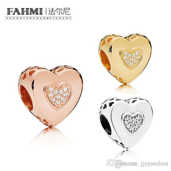 FAHMI 100% Sterling silver 1:1 Glamour ROSE LOGO HEART Charm Bead Original Women wedding Fashion Jewelry 2019
FAHMI 100% Sterling silver 1:1 Glamour ROSE LOGO HEART Charm Bead Original Women wedding Fashion Jewelry 2019