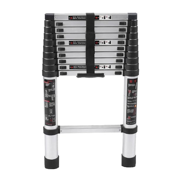 2.3m thickened aluminum alloy telescopic ladder with joint engineering and household straight portable adjustable ladder
2.3m thickened aluminum alloy telescopic ladder with joint engineering and household straight portable adjustable ladder