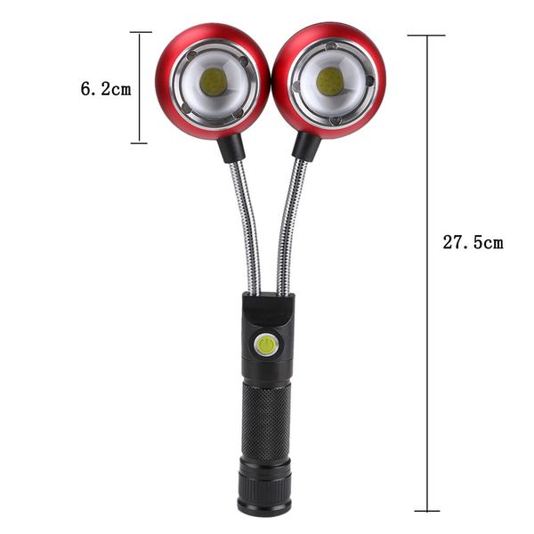 more angle adjust cob work double head led flashlight repair overhaul lamp
more angle adjust cob work double head led flashlight repair overhaul lamp