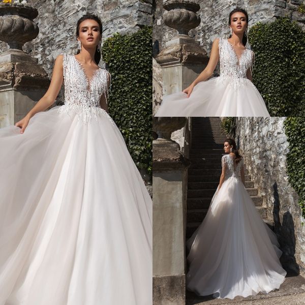 2020 crystal design boho wedding dresses a line lace appliques tassel v neck bohemian wedding dress custom made elegant vestidos de novia, White
2020 crystal design boho wedding dresses a line lace appliques tassel v neck bohemian wedding dress custom made elegant vestidos de novia, White