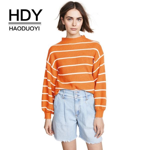 hdy haoduoyi youth vitality yellow stripe half collar bishop sleeve easy sweater women new arrival streetwear, White;black
hdy haoduoyi youth vitality yellow stripe half collar bishop sleeve easy sweater women new arrival streetwear, White;black