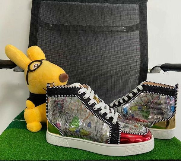 new mens and womens red soled shoes leather liuding flat soled casual shoes fashion party couple dress, Black;grey
new mens and womens red soled shoes leather liuding flat soled casual shoes fashion party couple dress, Black;grey