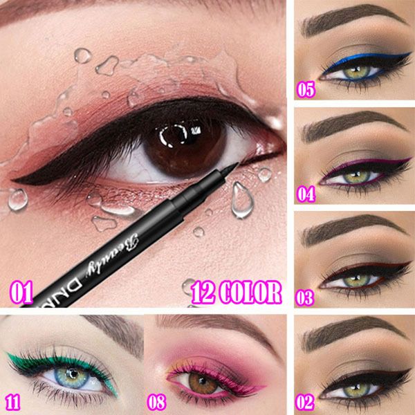 12 color eyeliner liquid waterproof easy to wear make up matte eye liner blue red green white gold brown eyliner tslm2
12 color eyeliner liquid waterproof easy to wear make up matte eye liner blue red green white gold brown eyliner tslm2