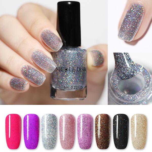 nicole diary 6ml water based nail polish holographic peel off shining nail art varnish silver laser glitter decors
nicole diary 6ml water based nail polish holographic peel off shining nail art varnish silver laser glitter decors
