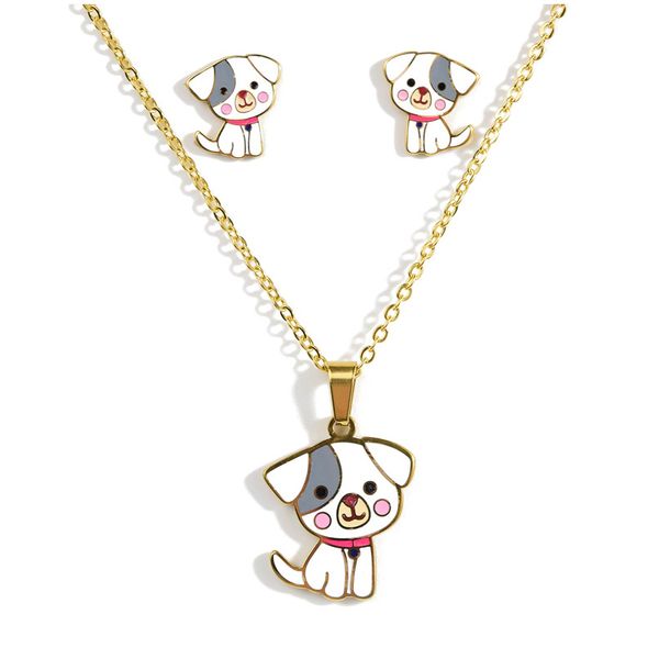 little dog fashion jewelry titanium steel earring studs necklace pendant set lover wedding engagement party anniversary gifts, Silver
little dog fashion jewelry titanium steel earring studs necklace pendant set lover wedding engagement party anniversary gifts, Silver