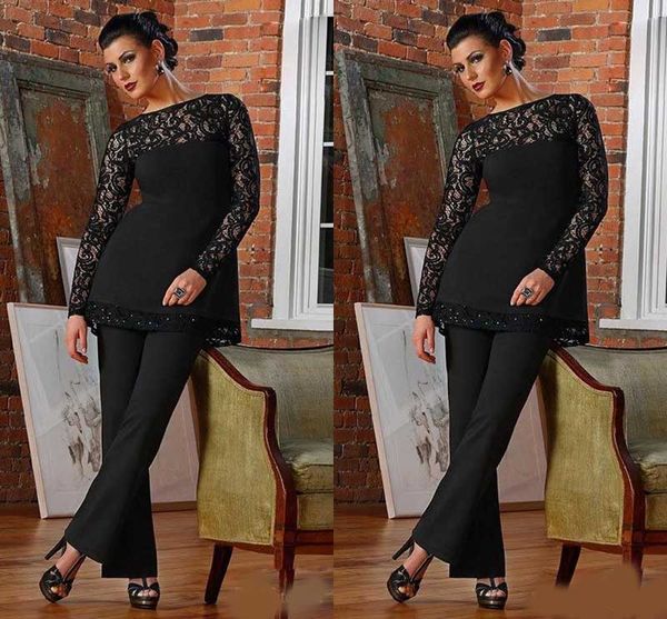 black elegant mothers of pants suits lace long sleeves mother of the groom gowns abiti da cerimonia madre de los vestidos, Black;red
black elegant mothers of pants suits lace long sleeves mother of the groom gowns abiti da cerimonia madre de los vestidos, Black;red