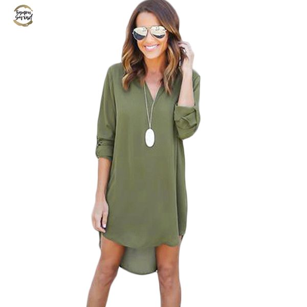 casual 3xl women's plunging neck chiffon dress long sleeve tunic shirt dress irregular front short drop shipping, Black;gray
casual 3xl women's plunging neck chiffon dress long sleeve tunic shirt dress irregular front short drop shipping, Black;gray