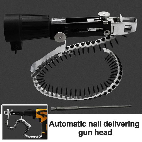 with screws woodworking tool chain nail adapter power drill attachment stainless steel automatic electric household professional
with screws woodworking tool chain nail adapter power drill attachment stainless steel automatic electric household professional