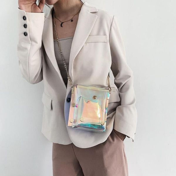 casual laser bags women pvc transparent shoulder bag ladies rivet flap messenger handbag for travel and vacation
casual laser bags women pvc transparent shoulder bag ladies rivet flap messenger handbag for travel and vacation
