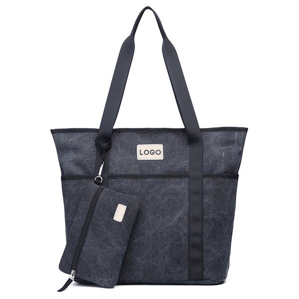 women's composite bag vintage canvas shoulder bag large capacity lady handbag diaper bag for women
women's composite bag vintage canvas shoulder bag large capacity lady handbag diaper bag for women